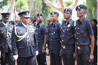 The IGP inspecting a guard of honour