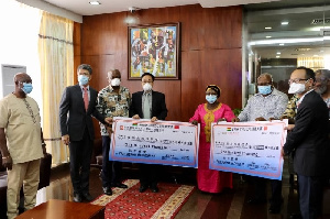 The two companies, Sunon Asogli Power and AWA, offered to donate US$100,000 each.