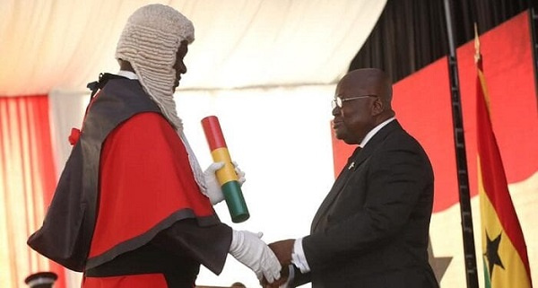 President Akufo-Addo forwarded the petition to the Chief Justice for further action