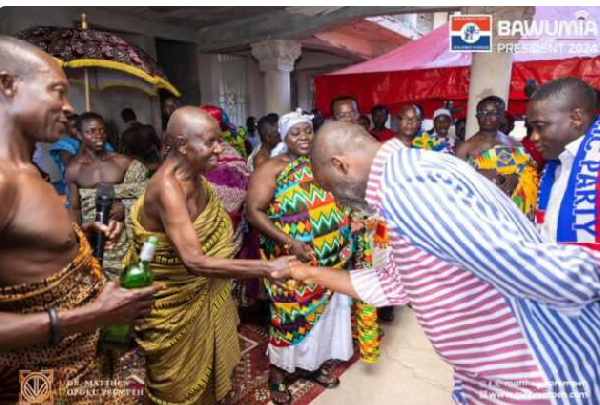 This commitment came during a visit to the Chief of Amoafo in the Ashanti Region