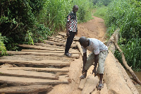 The bridge on the Werewere River links several communities in Jaman South Municipality