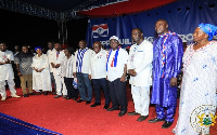 President Nana Addo Dankwa Akufo-Addo with the newly elected executives of the NPP