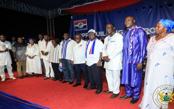 Akufo-Addo, Bawumia with the newly elected NPP executives