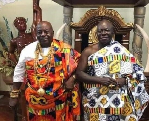 Togbui Sri III with Otumfuo Osei Tutu II