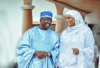 Vice president, Dr. Mahamudu Bawumia with his wife, Samira Bawumia