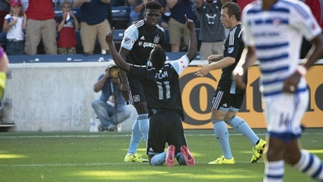 Accam celebrates his equalizer