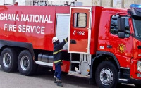 The Ghana Fire Service organised a swoop to close down shops without fire certificates