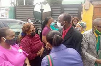 Some of the parents during the protest