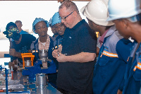 Participants learning on the field