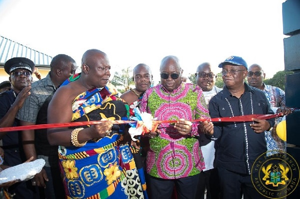 President Akufo-Addo and Togbui Amenya Fiti V, Paramount Chief of the Aflao Traditional Area