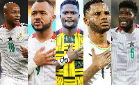 L-R Dede Ayew, Jordan Ayew, Daniel Amarety, Wakaso, Partey