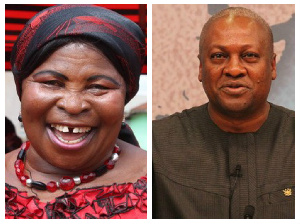 Former President John Dramani Mahama and Akua Donkor