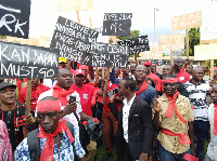 The SRC led the students on a demonstration against alleged student maltreatment on campus