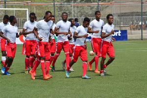 WAFA SC squad in training