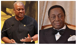 John Mahama (left) and Dr. Kwabena Duffuor (right)