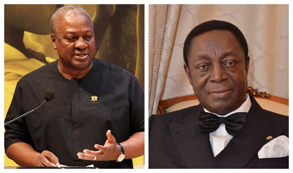 John Mahama (left) and Dr. Kwabena Duffuor (right)