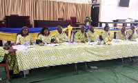 Mr Tetteh (middle) with other board members during the programme