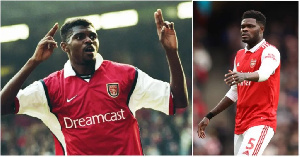 Nwankwo Kanu and Thomas Partey