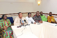 Prince Ankrah addressing the media