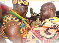 Togbui Sri III with Otumfuo Osei Tutu II