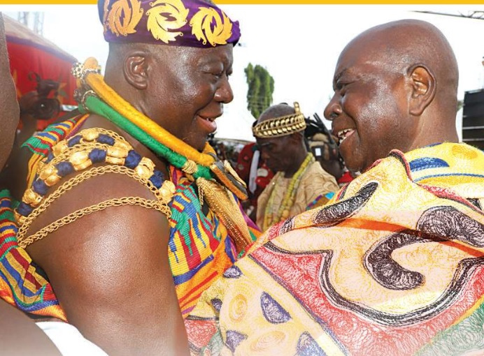 Togbui Sri III with Otumfuo Osei Tutu II