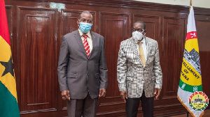 Cuban Ambassador to Ghana, Pedro Luis Despaigne Gonzalez and Alban Bagbin [L-R]