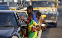 Children begging on the stree