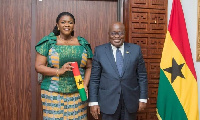 President Nana Addo Dankwa Akufo-Addo with Kathleen Addy