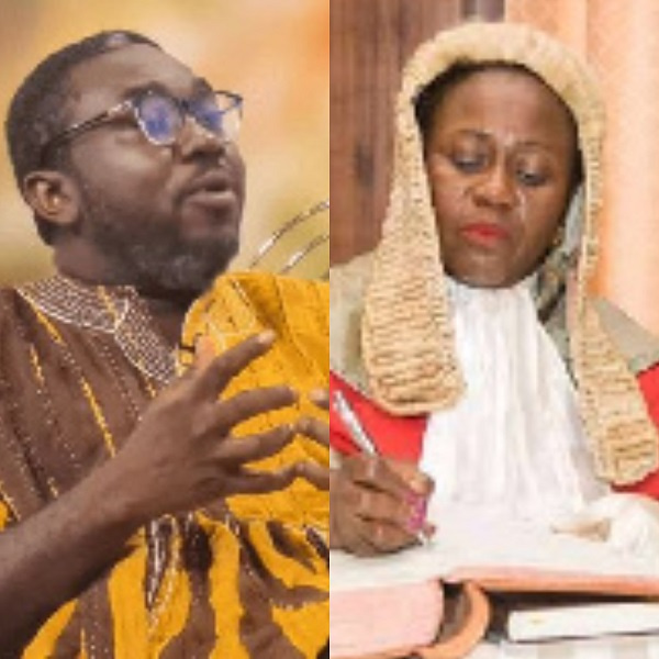 Oliver Barker-Vormawor (left), Chief Justice nominee Gertrude Araba Esaaba Torkornoo  (right)