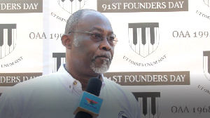 Dr. Ekow Spio-Garbrah at the 91st Founders' Day durbar of Achimota school