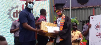 Some graduate receiving an award