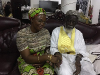 Emma Akyea-Boakye of Zoomlion Ghana Limited with Sheikh Usumanu Nuhu Sharabutu, National Chief Imam