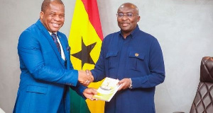 Rev Stephen Wengam with Dr Mahamudu Bawumia