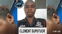 Officer Clement Suputour and Judith Yaa Kumah