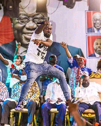 Samini performing at NPP concert