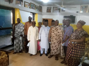 The Council visited the Chief at his palace in Winneba