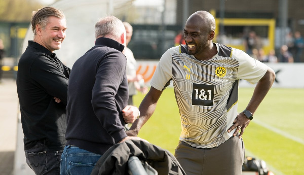 Interim Black Stars coach Otto Addo with his colleagues