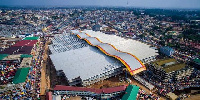 Aerial shot of the Kejetia market