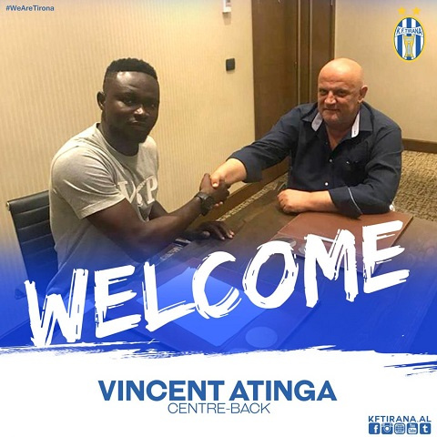 Vincent Atinga has joined Albanian side KF Tirana