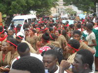 Striking nurses