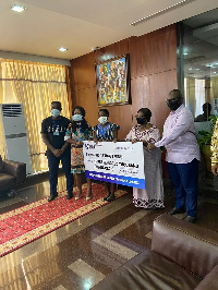 A cheque of GHC300,000 was presented to the National Trust Fund