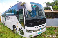 The brand new bus for the Nsawam Senior High School