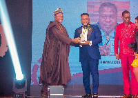 Marketing Director of Adonko Bitters Company, Vincent Opare receiving the award