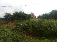 Excavator use in illegal mining in Mpohor district