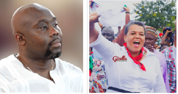 MP for Awutu Senya West constituency, Nenyi George Andah and Gizella Tetteh