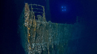 The ship’s decay is ongoing, with metal being eroded by microbes.