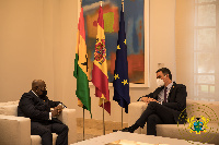 President Nana Addo Dankwa Akufo-Addo with Spanish Prime Minister, Pedro Sánchez.