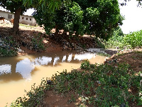 A photo of the area's drainage system