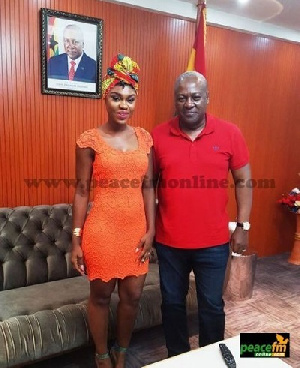 Becca and President Mahama