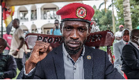 Ugandan opposition leader Bobi Wine pictured at his home in 2021